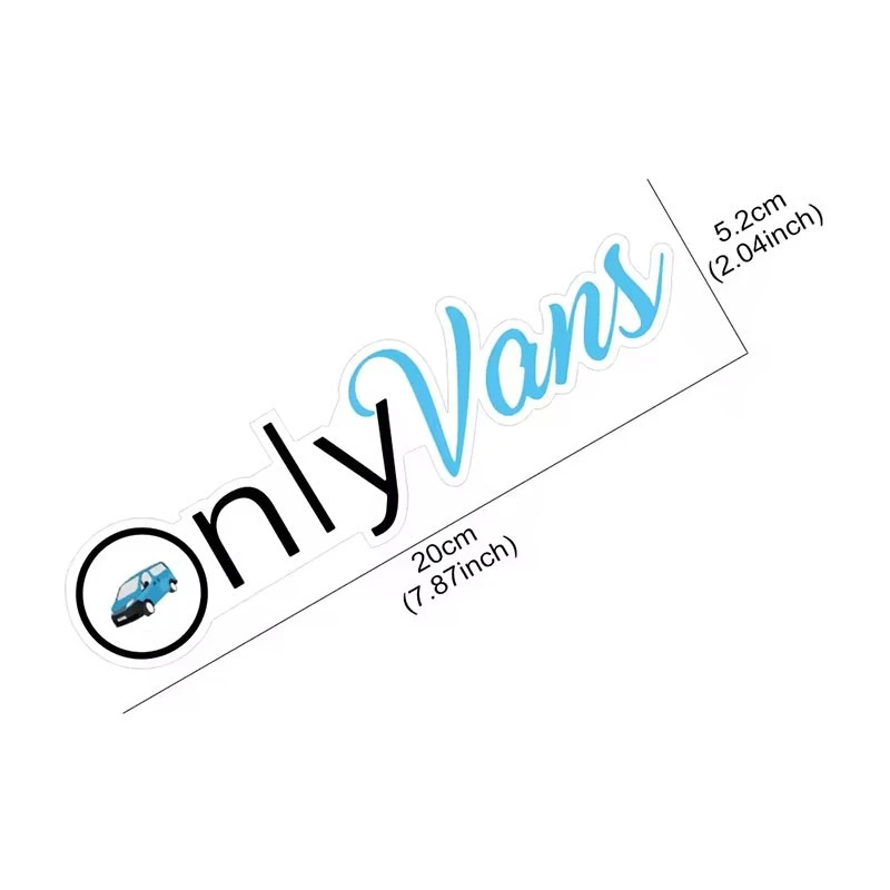 OnlyVans Funny Car Sticker For Van