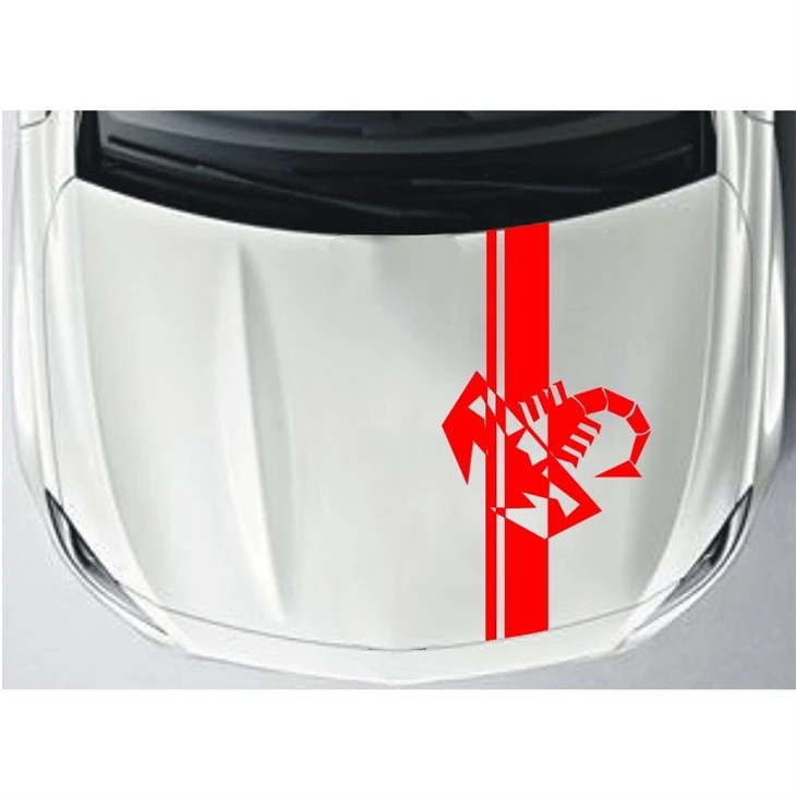 FIAT 500 Engine Hood Stickers Logo