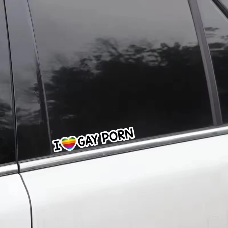 I Love Gay Porn Sticker For Car