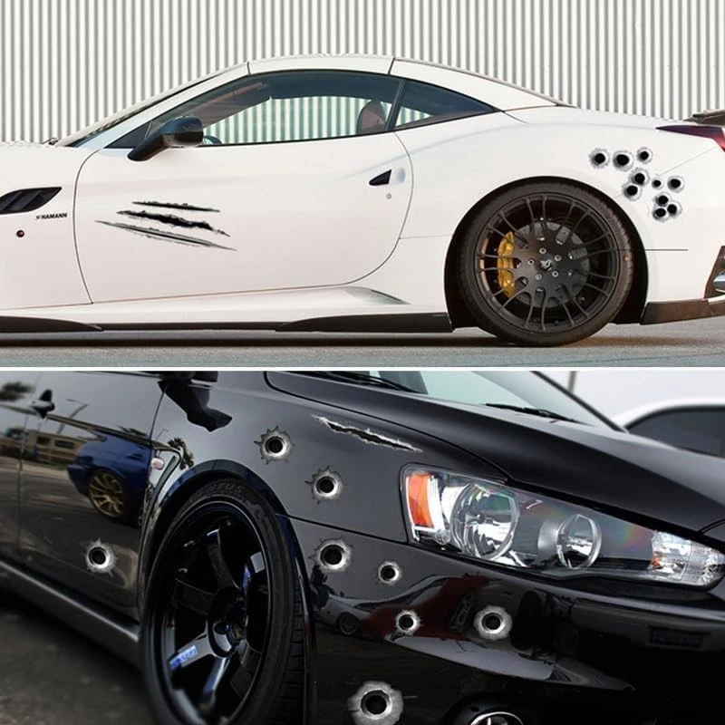 Bullet Holes Stickers Automotive Tattoo