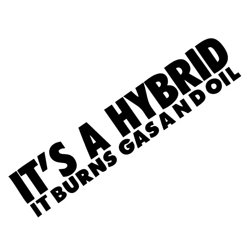 Funny Text Sticker For Hybrid Car