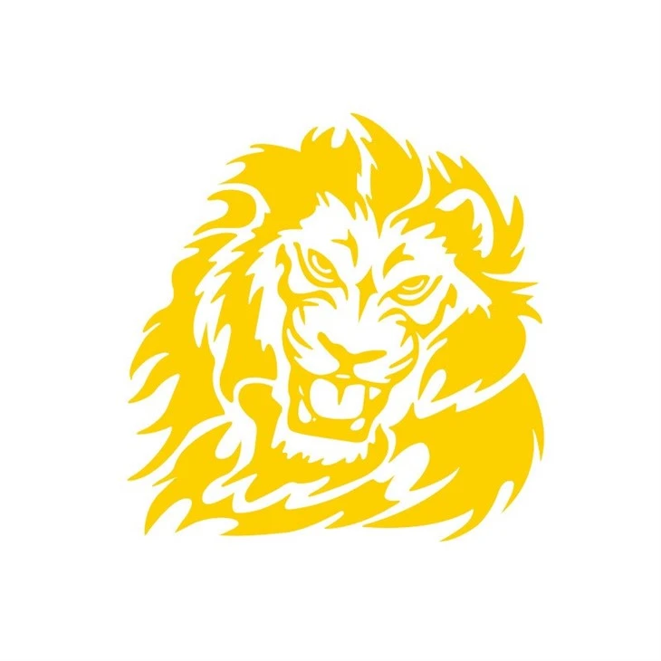 Lion Head Logo Car Body Sticker