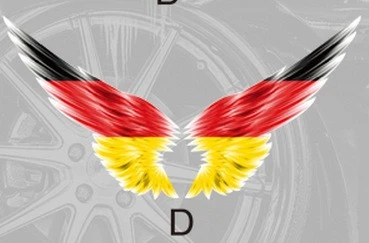 Customize# The Car Flag Pattern Wing Shaped Sticker
