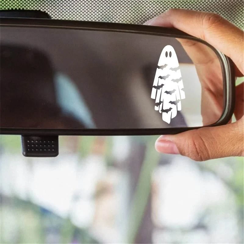 Car Inner Mirror Ghost Pattern Sticker