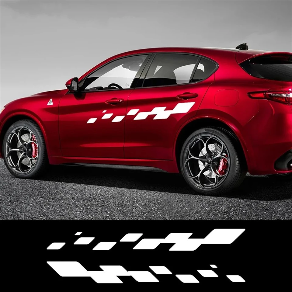 Car Side Skirt Stickers Body Stripes Decals
