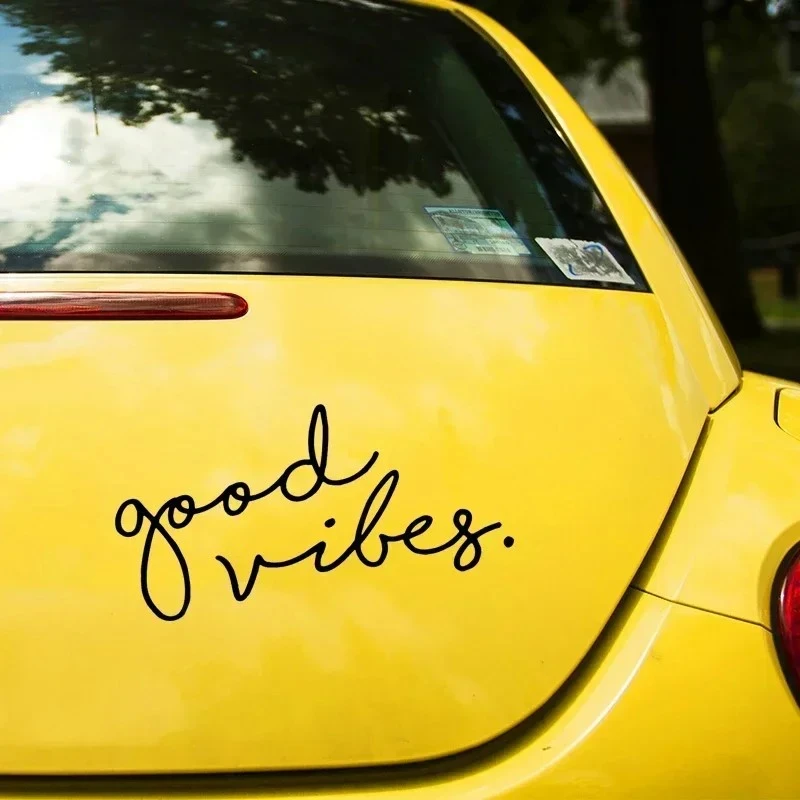 Good Vibes Die-Cut Vinyl Car Sticker best