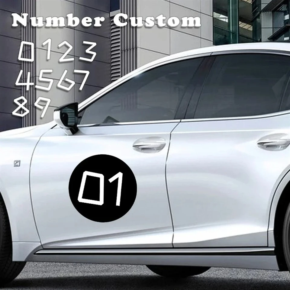 Car Stickers Customized Number Decor Decal