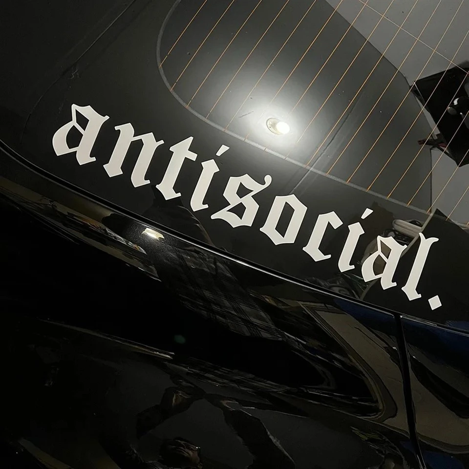 Car Styling Antisocial Decals Windshield Banner