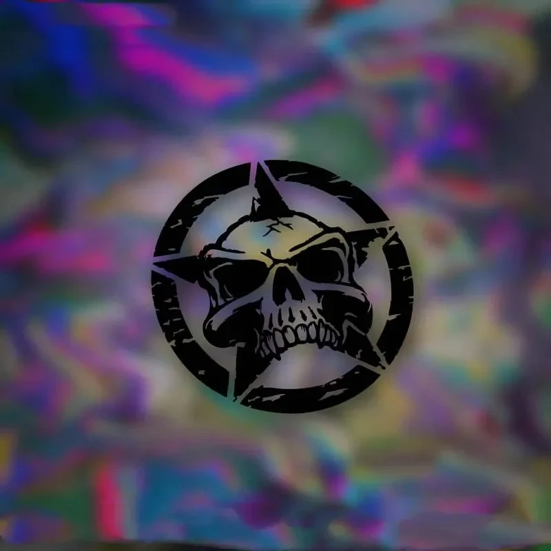 Car Styling Vinyl Sticker For For Pentagram Skull