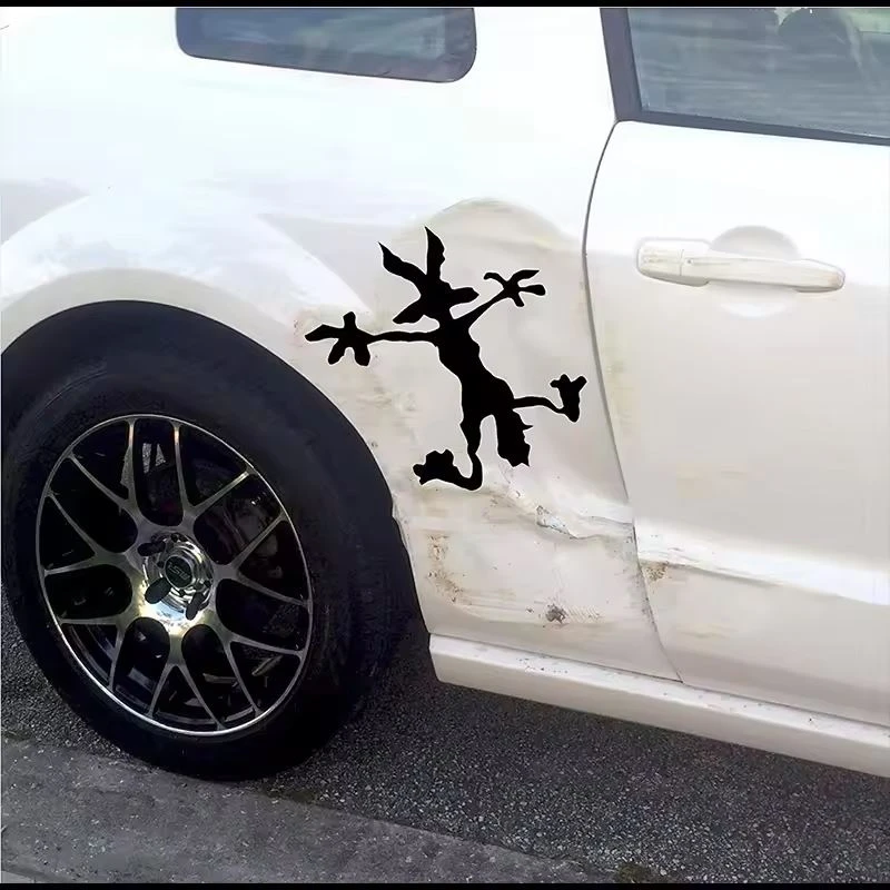 Car Vinyl Decal Stickers Hitting Wall