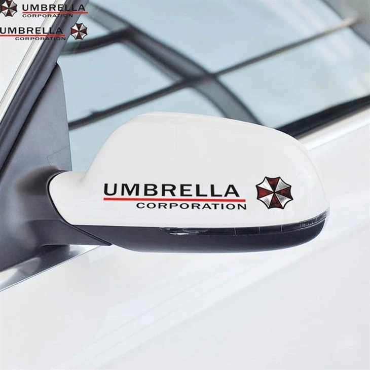 Umbrella Protect Car Mirror Sticker