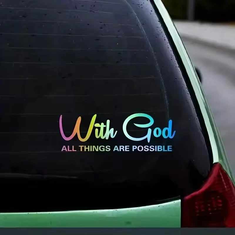 With God All Things Are Possible Sticker