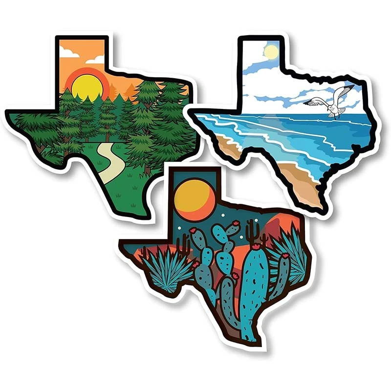 State Of Texas Landscape Decal