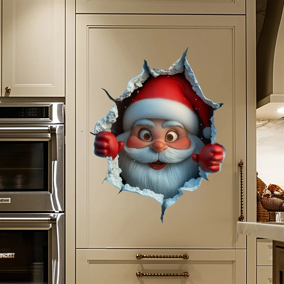 Christmas Creative Santa Wall Sticker