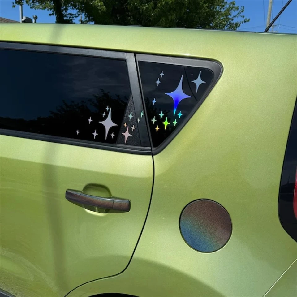Stars Holographic Car Windows Body Stickers