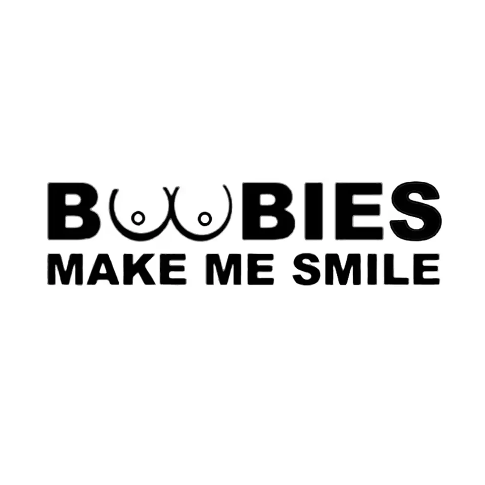 Boobies Make Me Smile Decals