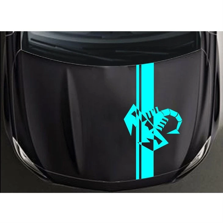 Abarth 500 Engine Hood Logo Decal