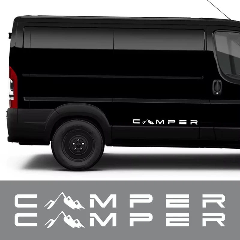 Camper Mountain Car Sticker Decal