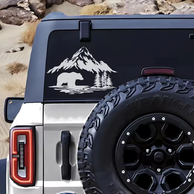 Snow Mountain And Bear Sticker