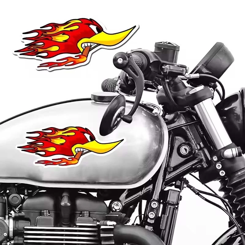Flame Duck Motorcycle Stickers For Motorbike