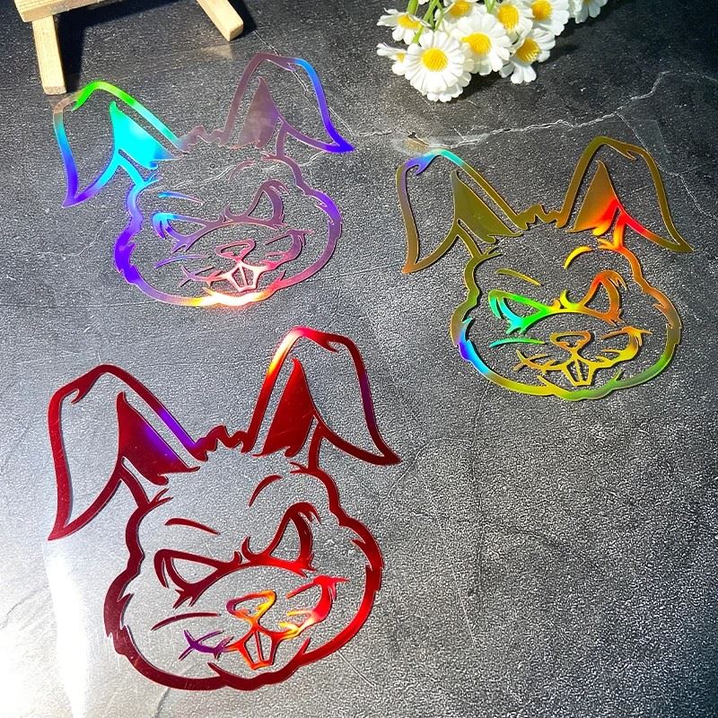 Evil Rabbit Laser Motorcycle Sticker Waterproof