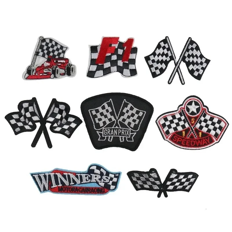 F1 Racing Checkered Flag Cloth Sticker