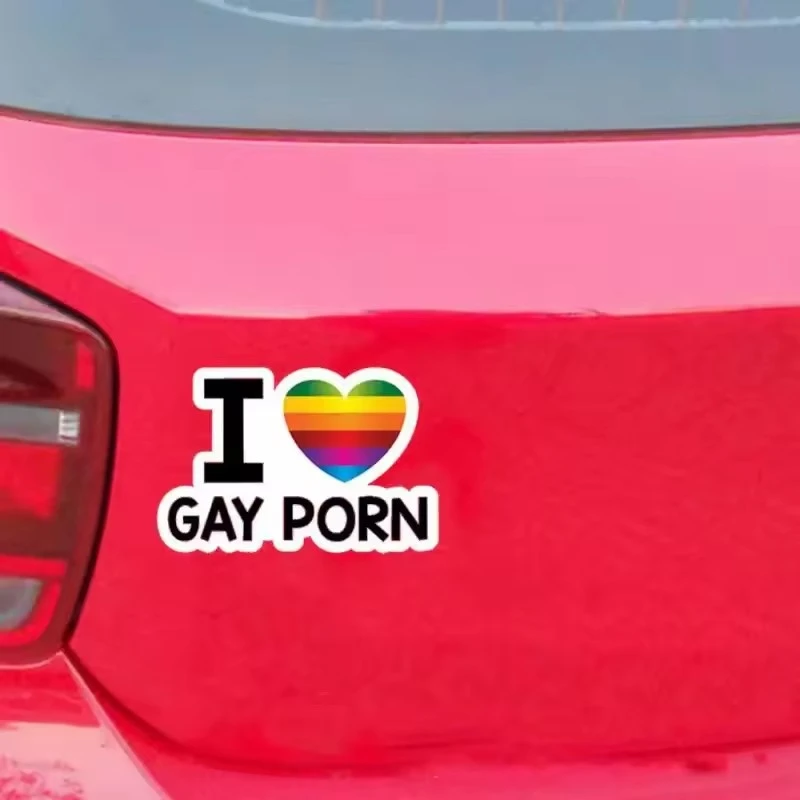 I Love Gay Porn Sticker For Car