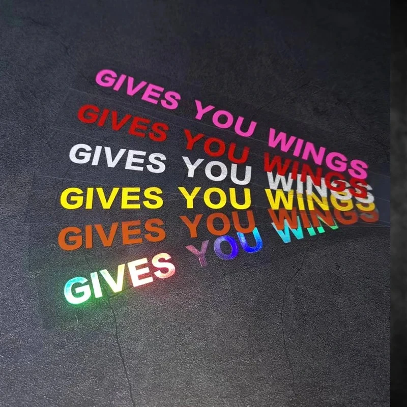 GIVES YOU WINGS Motorcycle Helmet Stickers