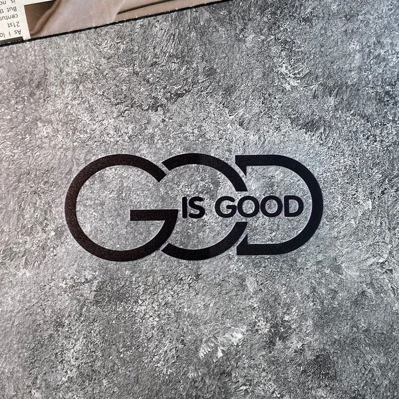 GOD IS GOOD Motorcycle Colorful Laser Sticker price
