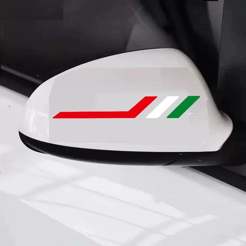 Italian Flag Rear View Mirror Sticker factory