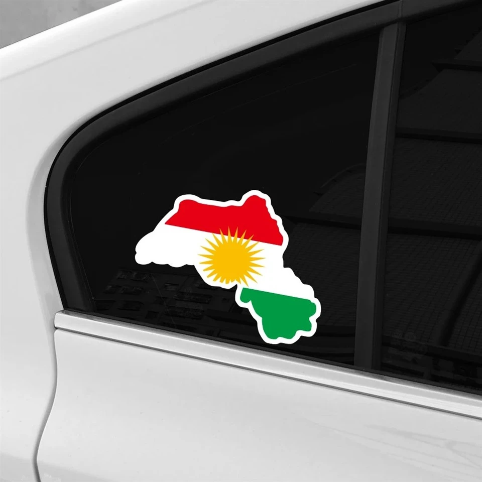 Kurdistan Kurds Map Sticker For Car Window