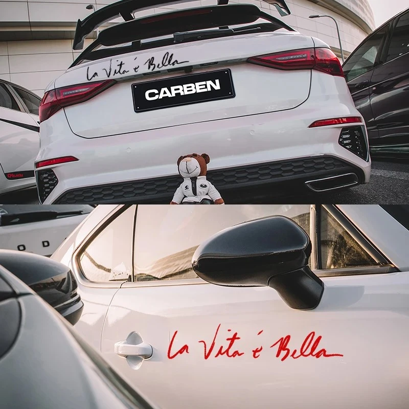 La Vita E Bella Reflective Car Stickers