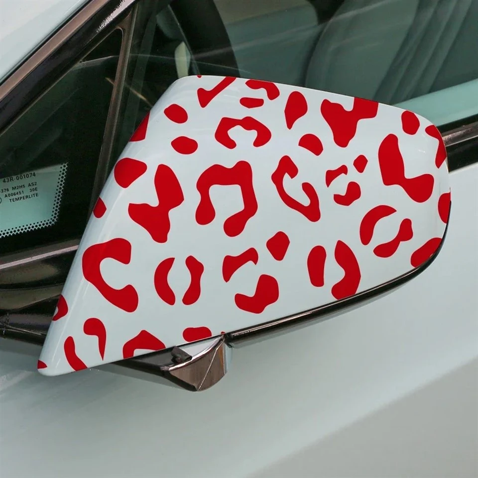 Leopard Print Vinyl Sticker For Rear View Mirror high quality