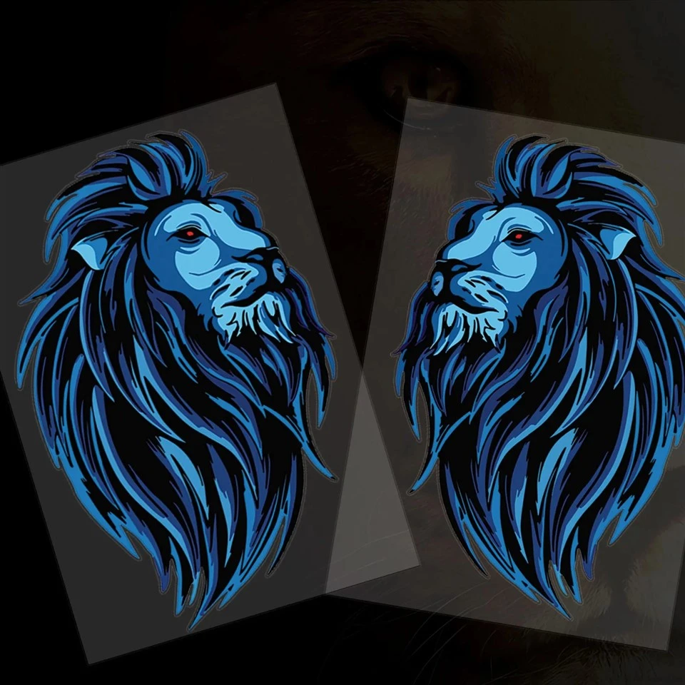 Lion Reflective Car Window Sticker