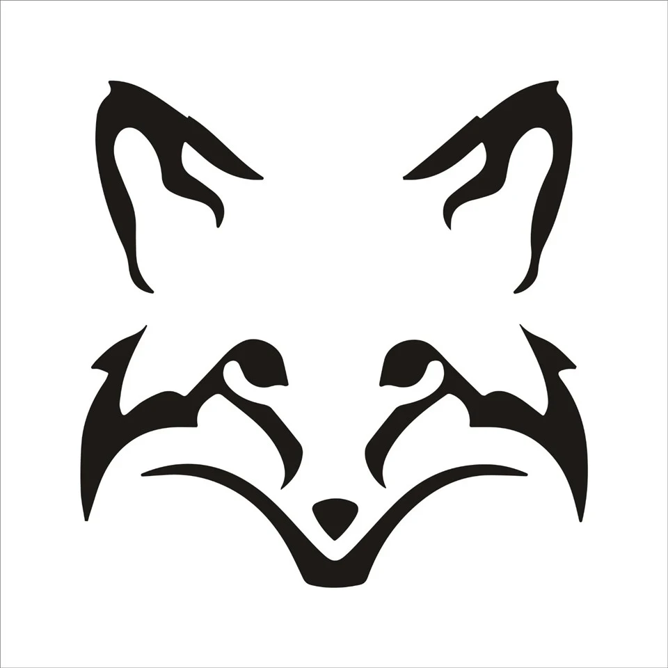 Motorcycle Decals Cute Fox Face