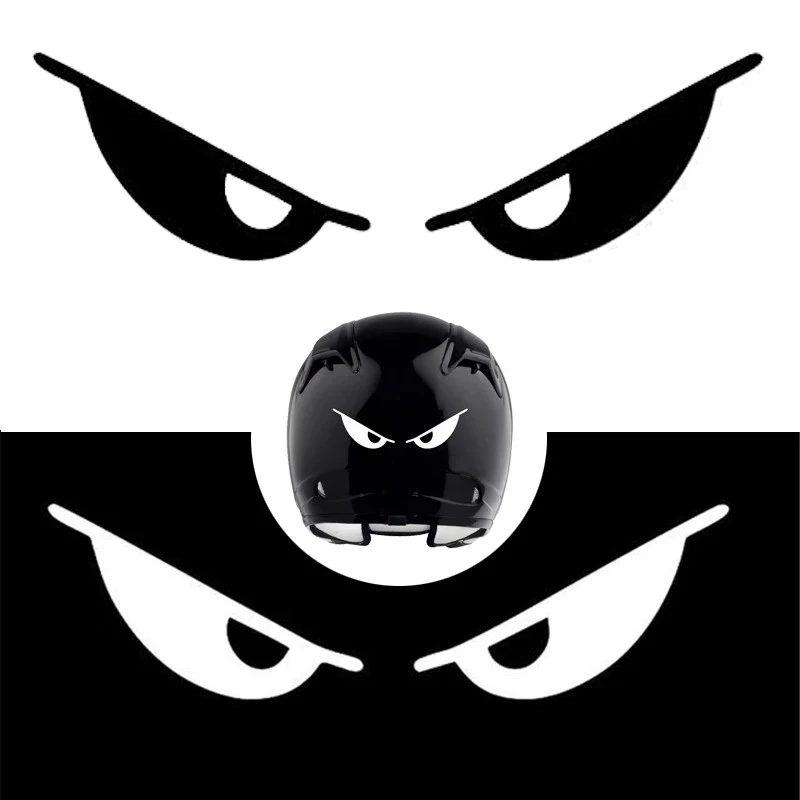 Motorcycle Helmet Evil Eyes Shape Body Sticker