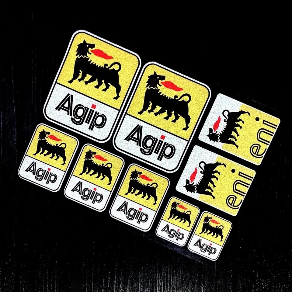 Motorcycle Stickers AGIP Eni Oil For Motorbike