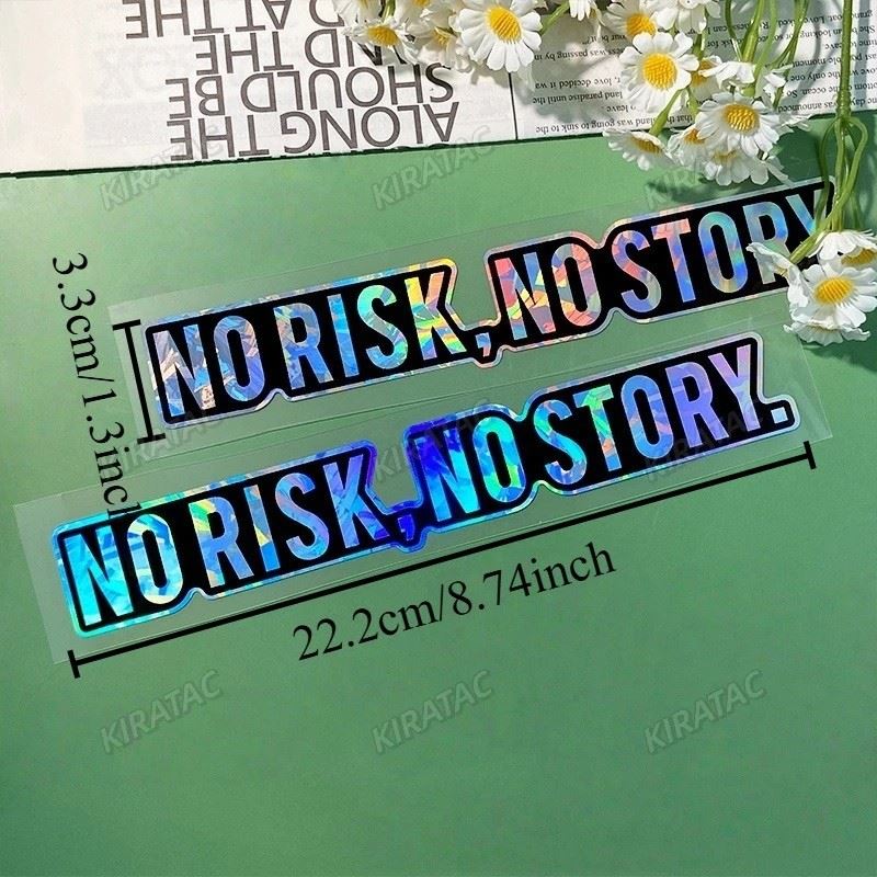 NO RISK NO STORY Motorcycle Stickers suppliers