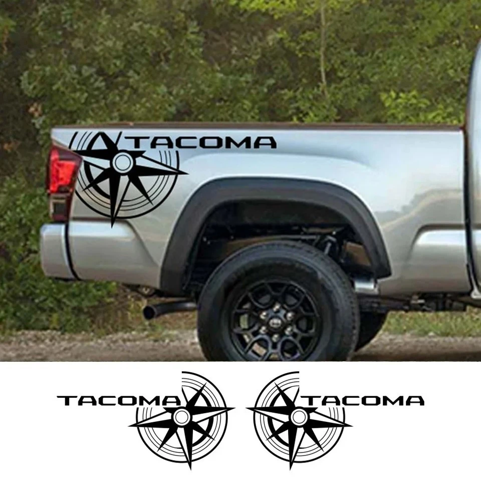 Pickup Trunk Bed Side Stickers For Toyota