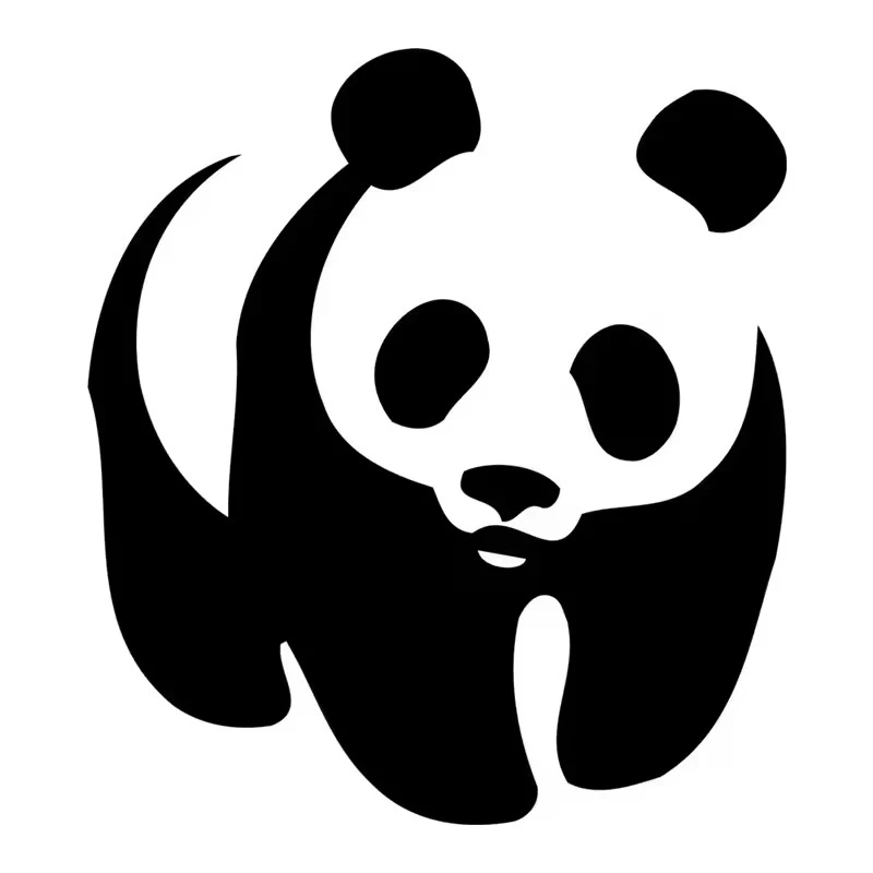 PVC Panda Decals Adhesive