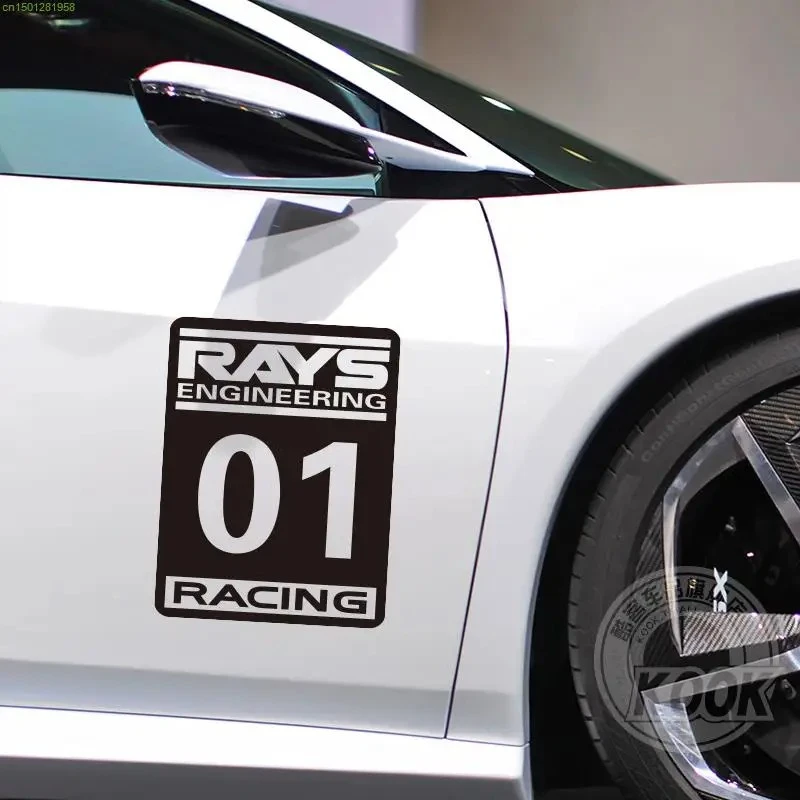 RAYS No.1 Racing Car Sticker Decals For Door