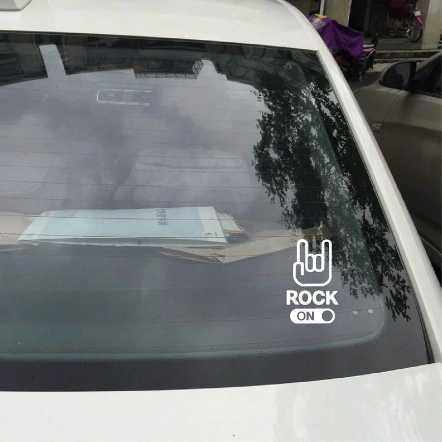 ROCK ON Car Sticker Hand Sign Hard Rock Decals factory