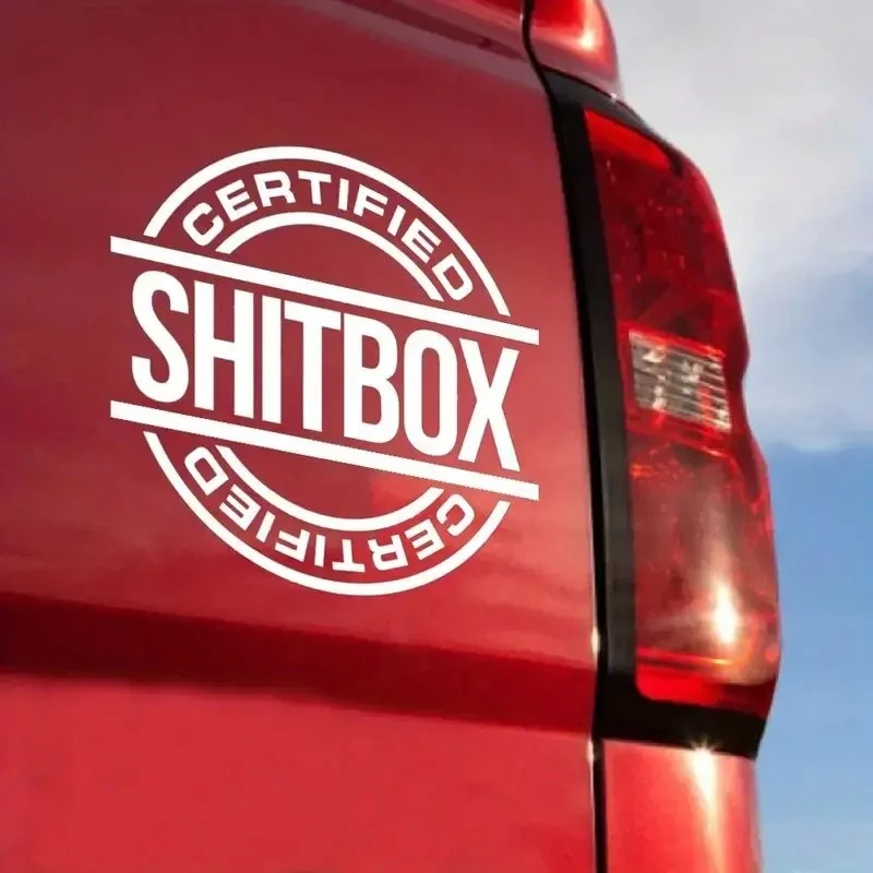 SHITBOX CERTIFIED Funny&creative Car Sticker
