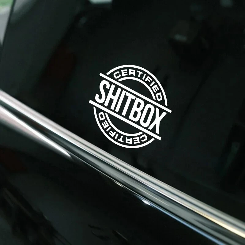 SHITBOX CERTIFIED Funny&creative Car Sticker