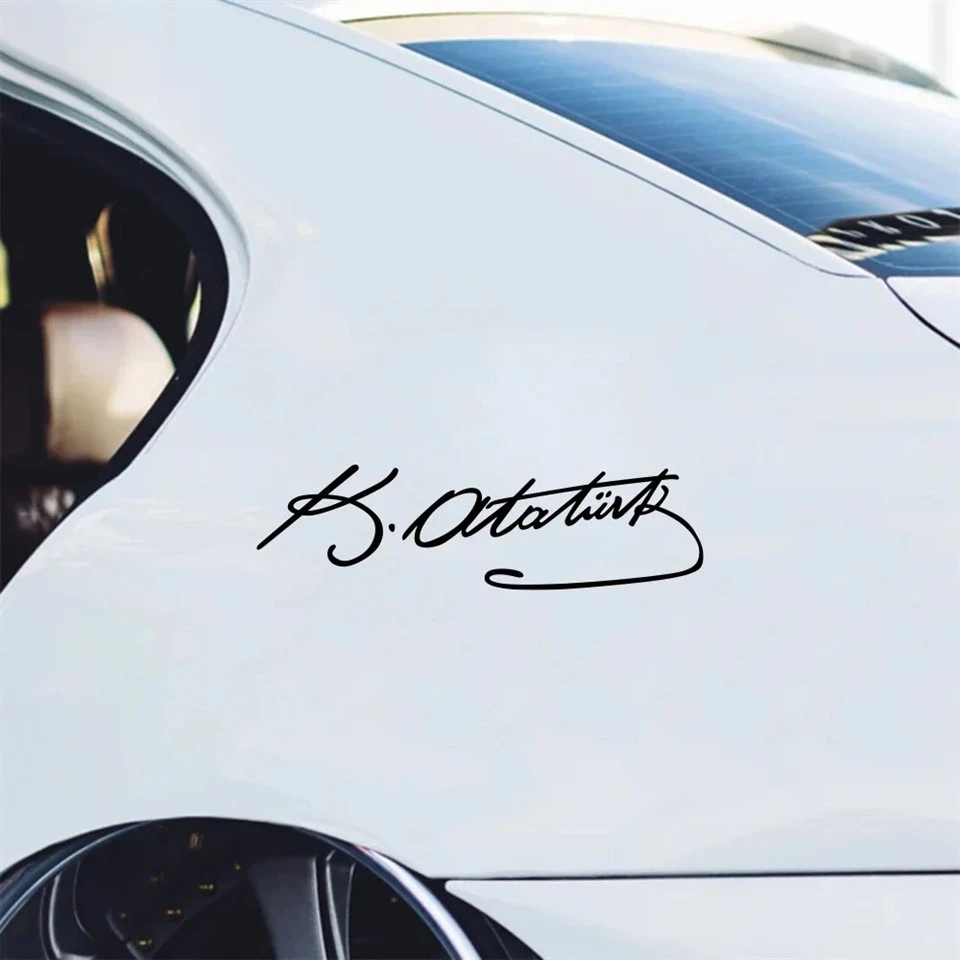 Signature Ataturk Creative Car Sticker Vinyl Screen