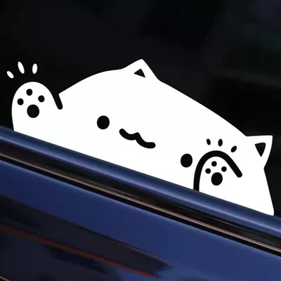 Colorful Laser Cute Cat Car Sticker