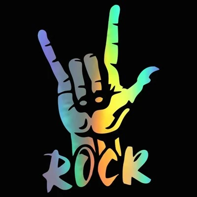 Three Ratels Rock Finger Funny Car Stickers