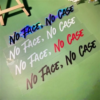 1PC NO FACE NO CASE Motorcycle Helmet Sticker