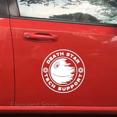 Space Wars Death Star Tech Support Vinyl Art Sticker