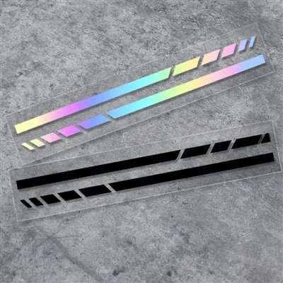 2pcs Sports Strip Motorcycle Stickers Fuel Tank Helmet Decor Waterproof Car Rearview Mirror Vinyl Decals Vehicle Accessories